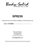 Preview for 14 page of Body Solid SPR250 Assembly Instructions & Owner'S Manual