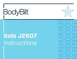 Предварительный просмотр 1 страницы BodyBilt Sola J2607 Instructions