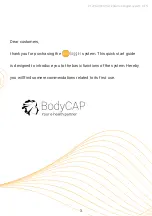 Предварительный просмотр 3 страницы BodyCAP P120GUI004 Quick Start Manual