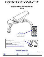 Предварительный просмотр 1 страницы BodyCraft F705 Owner'S Manual