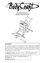 BodyCraft Hip Sled F660 Owner'S Manual preview