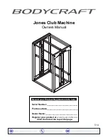 Предварительный просмотр 1 страницы BodyCraft Jones Club Machine Owner'S Manual