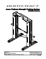 BodyCraft Jones Platinum Owner'S Manual предпросмотр