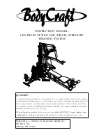 BodyCraft MA605LP Instruction Manual preview