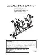 Предварительный просмотр 1 страницы BodyCraft OPTION OF K1 GYM Instruction Manual