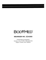 Предварительный просмотр 9 страницы BodyMed ZZA500 Instruction Manual