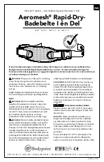 Предварительный просмотр 17 страницы Bodypoint Aeromesh Rapid-Dry Installation And User Instructions Manual