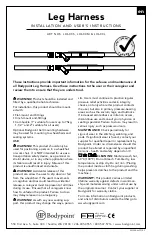 Bodypoint Leg Harness Installation And User Instructions Manual preview