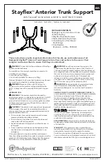 Предварительный просмотр 1 страницы Bodypoint Stayflex SH350 Installation And User Instructions Manual