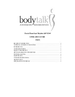 Предварительный просмотр 1 страницы BodyTalk ADT-509 Operation Manual