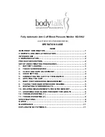 Предварительный просмотр 1 страницы BodyTalk KD-5962 Operation Manual