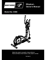 Bodyworx E890 Owner'S Manual предпросмотр