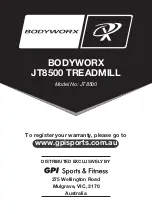 Preview for 26 page of Bodyworx JT8500 Owner'S Manual