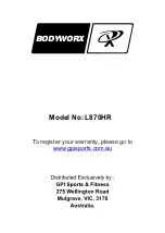 Preview for 8 page of Bodyworx L870HR Owner'S Manual