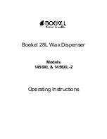 Boekel 1456XL Operating Instructions Manual preview