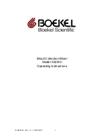 Boekel 302000 Operating Instructions Manual preview