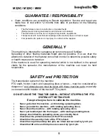 Preview for 9 page of BOGBALLE M2 Operator'S Manual