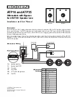 Preview for 1 page of Bogen ATP10 Installation And Use Manual