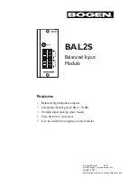 Bogen BAL2S Install Manual предпросмотр