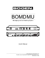 Bogen BOMDMU User Manual preview