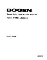 Bogen C10MOH User Manual предпросмотр