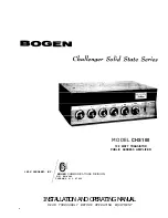 Bogen Challenger Solid State Series Installation And Operating Manual предпросмотр