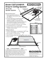 Bogen CSD1X2NBVR Information предпросмотр