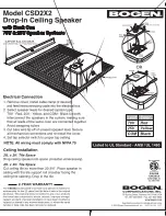 Предварительный просмотр 1 страницы Bogen CSD2X2 Installation