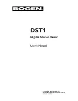 Bogen DST1 User Manual preview