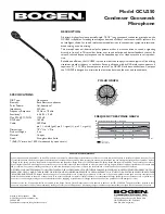 Preview for 1 page of Bogen GCU250 Specifications