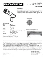 Preview for 1 page of Bogen HDO100 Specifications