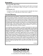 Preview for 8 page of Bogen HFCS1LP Installation And Use Manual