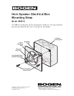 Предварительный просмотр 1 страницы Bogen Horn Speaker Electrical Box Mounting Strap HSES10 Product Manual