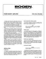 Bogen HTA125A Specifications preview