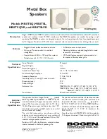 Preview for 1 page of Bogen MB8TSL Technical Specifications