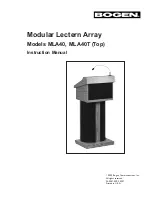 Bogen MLA40 Instruction Manual предпросмотр