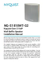 Preview for 2 page of Bogen NYQUIST NQ-S1810WT-G2 Installation Manual