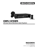 Предварительный просмотр 1 страницы Bogen ORATOR User Manual