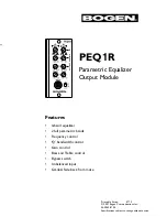 Bogen PEQ1R Install Manual предпросмотр