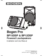 Bogen PRO BP12DSP Installation And Use Manual preview