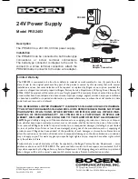 Bogen PRS2403 Install Manual preview