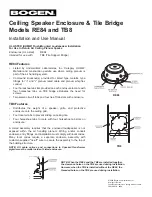 Preview for 1 page of Bogen RE84 Installation And Use Manual