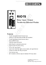 Bogen RIO1S Manual предпросмотр