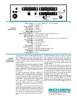 Предварительный просмотр 2 страницы Bogen RM-350D Specifications