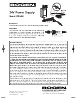 Preview for 1 page of Bogen SPS2406 Install Manual