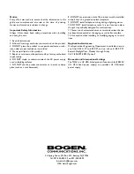 Preview for 2 page of Bogen TG4C Install Manual