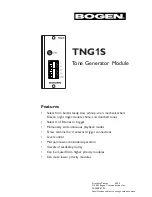 Bogen TNG1S Install Manual предпросмотр