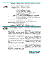 Preview for 2 page of Bogen TPU-100B Specifications