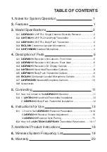 Preview for 3 page of Bogen UHF8011BP/HH Instruction Manual