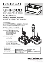 Bogen UHFDCD Manual preview